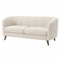 Sofá de Tela Beige 200 cm